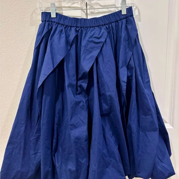 Marni Brown Sleeveless Top with Navy Blue Full Midi Skirt - Picture 4 of 6